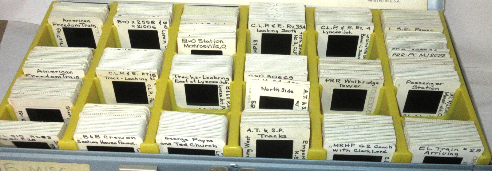 Lot Of 370 Vintage Railroad Trains tracks 35mm Projector Slide 1970s Ohio Lot Of 370 Vintage Railroad Trains tracks 35mm Projector Slide 1970s Ohio