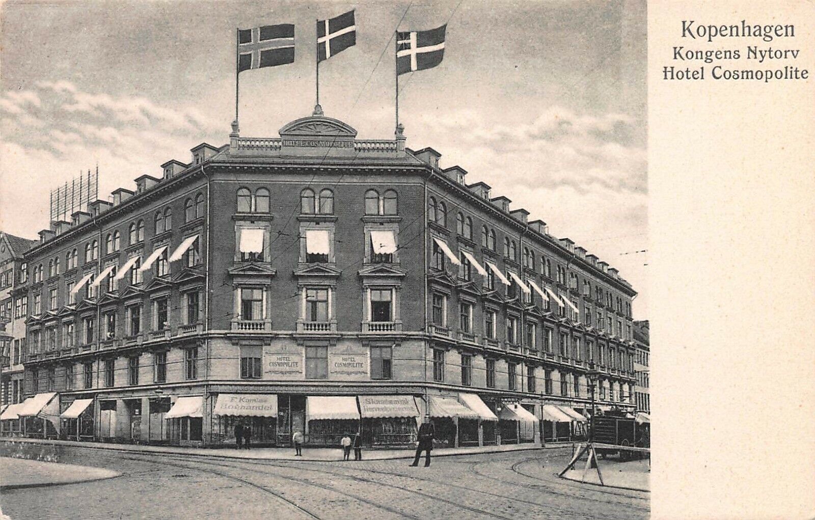 Hotel Cosmopolite, Copenhagen, Denmark, Very Early Postcard, Unused 