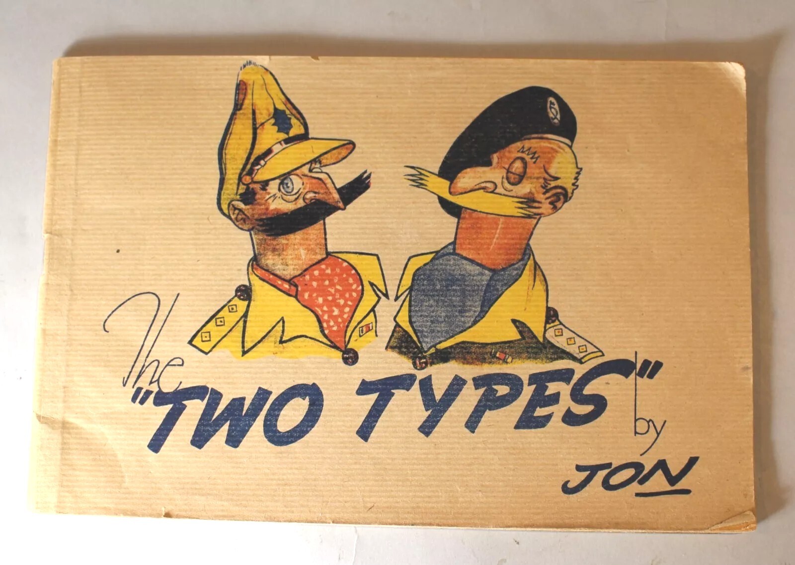 WWII British Cartoon Booklet "Two Types" Gently Lampooning Eccentric Officers 