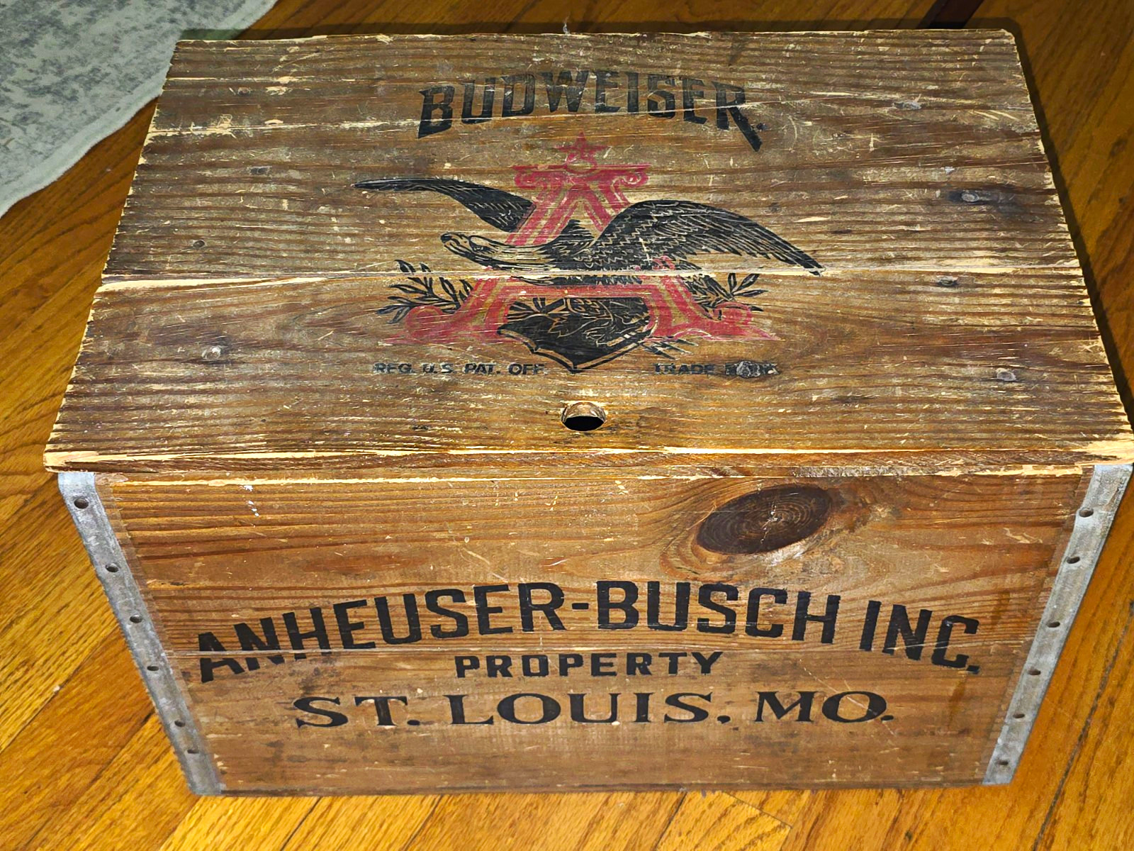 Budweiser Anheuser-Busch St. Louis MO Wooden Bottle Cap Checkerboard Sign Budweiser Anheuser-Busch St. Louis MO Wooden Bottle Cap Checkerboard Sign