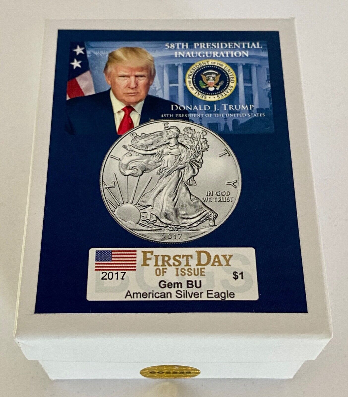 Donald Trump 2017 ..Inauguration. American Silver Eagle .999 Silver Coin w/ COA*