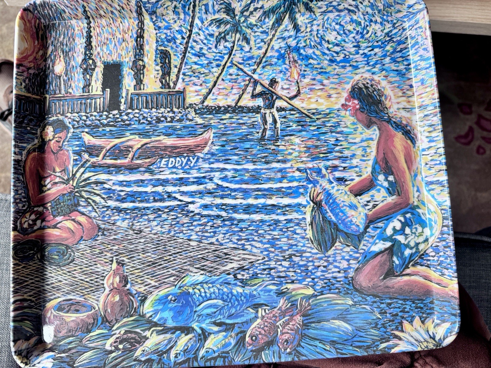 Hawaiian Island Heritage Eddy Y Tray 1999 Vintage Hawaii Hawaiian Island Heritage Eddy Y Tray 1999 Vintage Hawaii