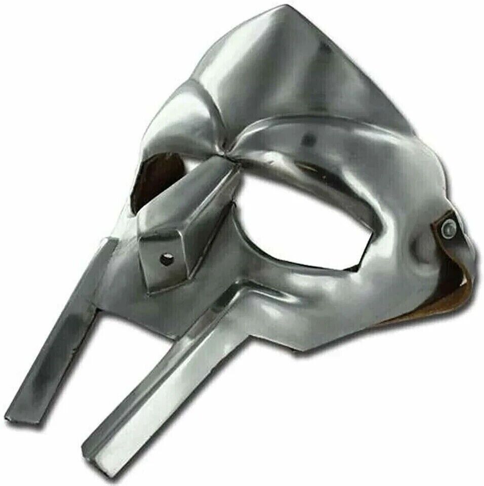 Steel Silver Rapper MF Doom Face Mask Mad Villain Gladiator Face Mask Armour