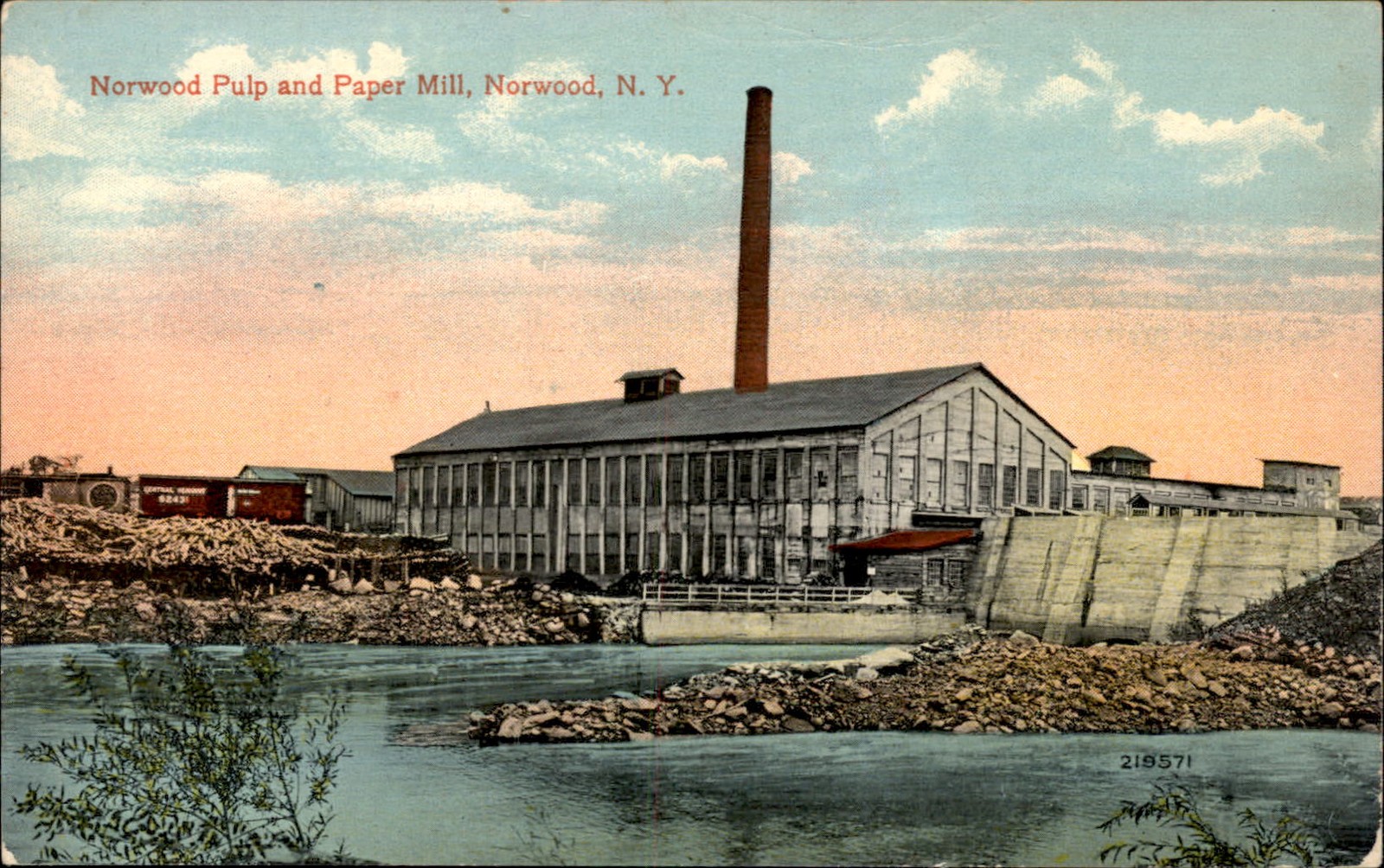 Norwood NY Pulp and Paper Mill c1900s-10s Vintage Postcard Norwood NY Pulp and Paper Mill c1900s-10s Vintage Postcard