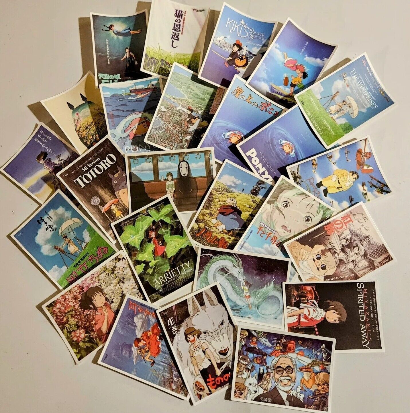 Hayao Miyazaki / Studio Ghibli 25pc Movie Poster Sticker Set - Spirited Away +
