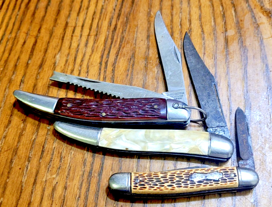 Estate Used Vintage Globemaster 62650 Fishing Pocket Knife PLUS 2 Others