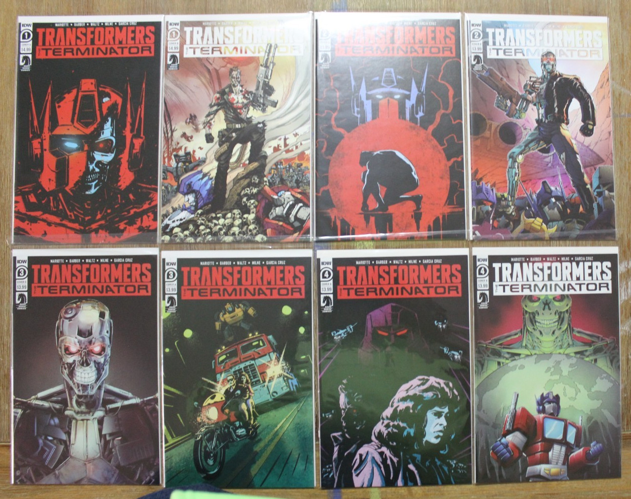 Transformers Vs Terminator #1-4 with variants Transformers Vs Terminator #1-4 with variants