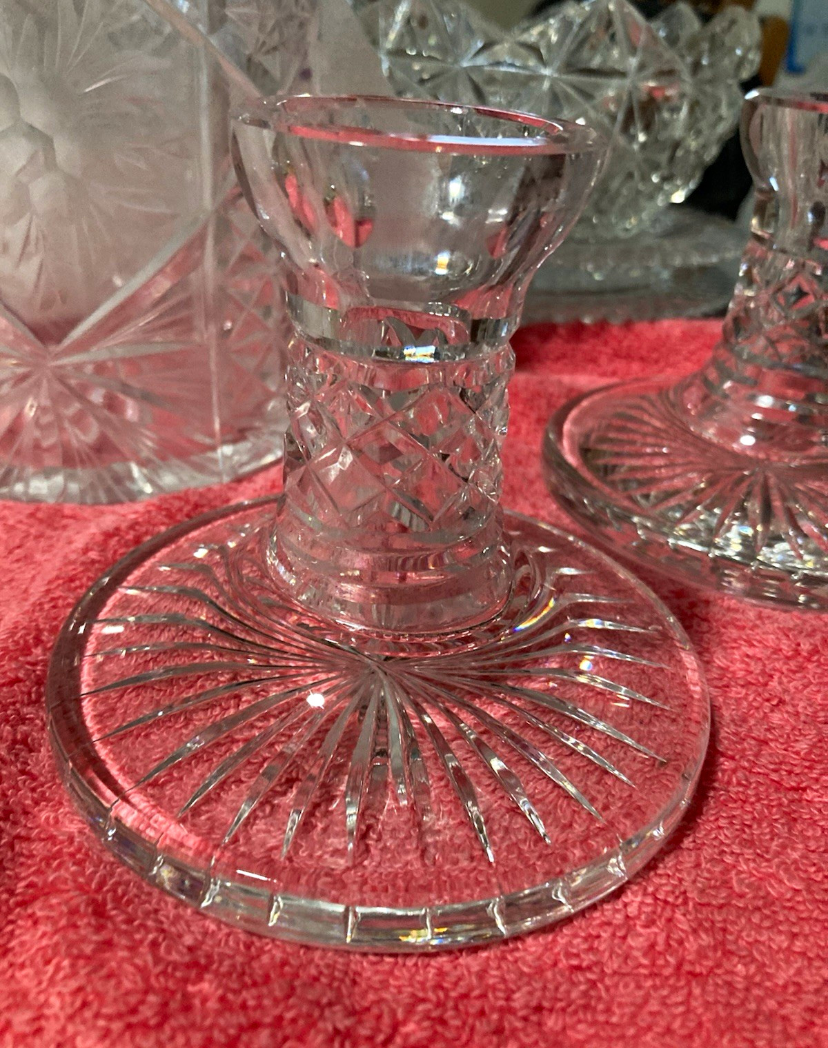 Waterford Crystal Taper Candle Holders Pair . Waterford Crystal Taper Candle Holders Pair .