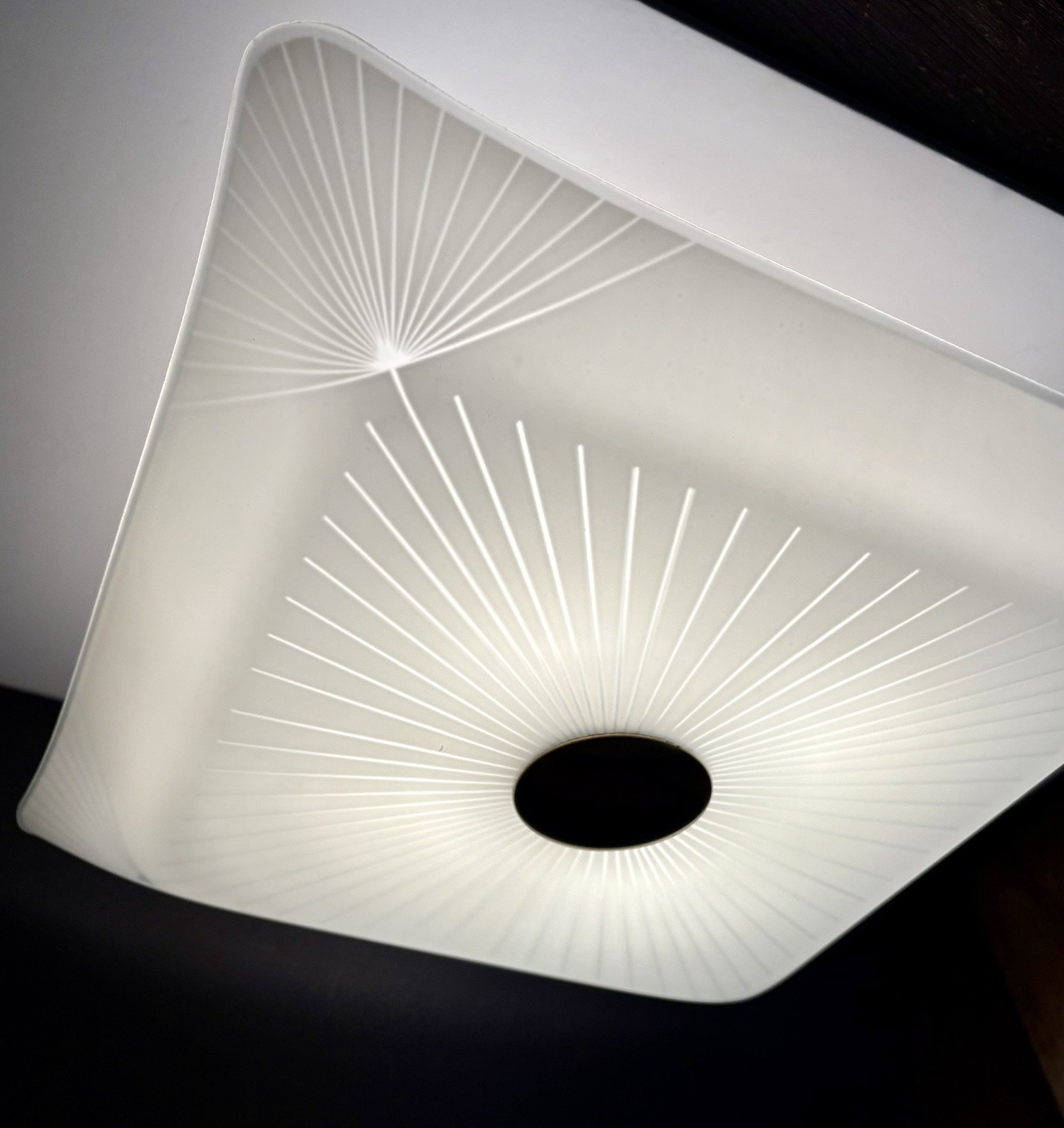 Vintage 1950s 60s Mid Century Modern Ceiling Light Fixture HUGE Geometric Burst Vintage 1950s 60s Mid Century Modern Ceiling Light Fixture HUGE Geometric Burst
