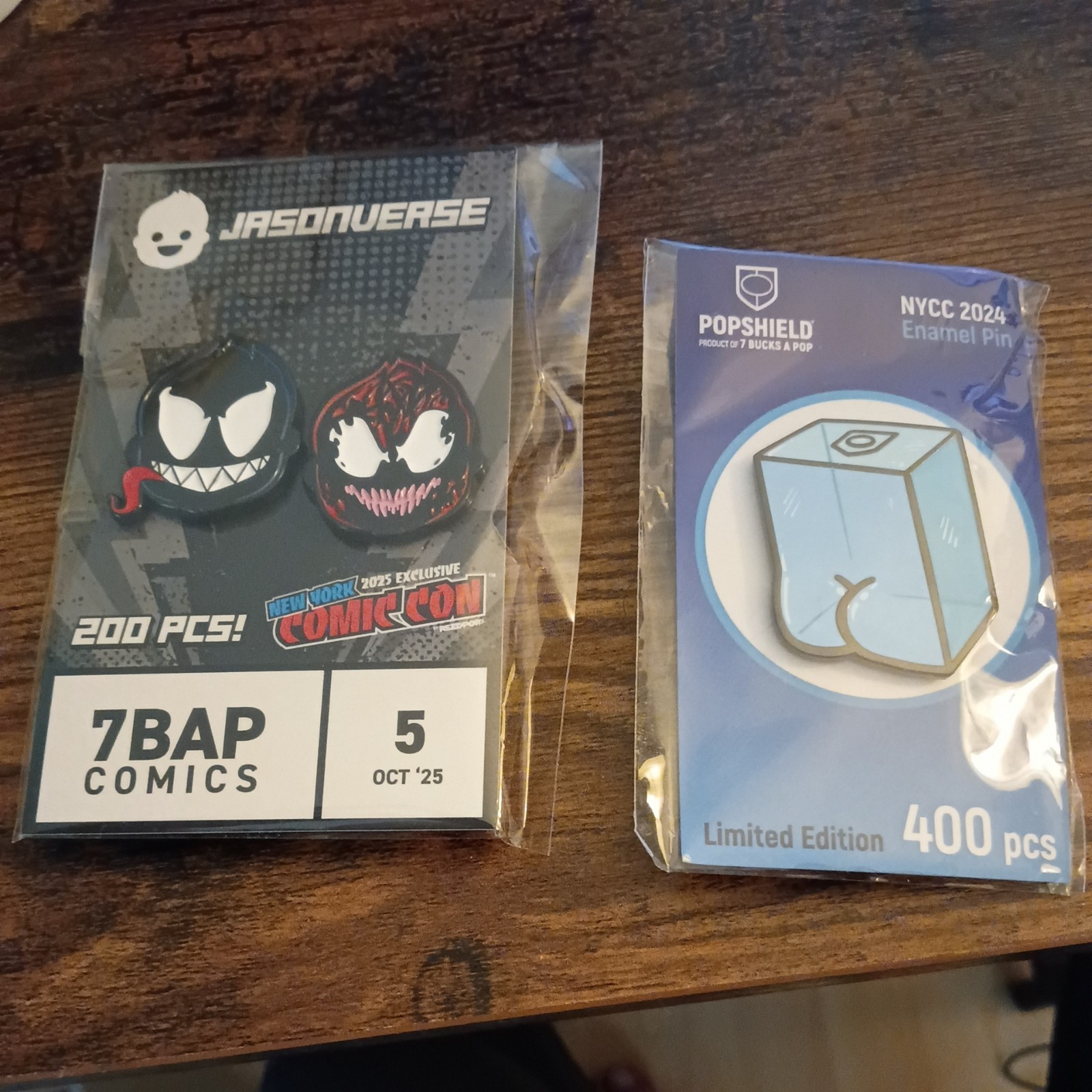 NYCC 2025 exclusive VENOM & CARNAGE Marvel pins Jasonverse 7BAP pin set + 400pcs NYCC 2025 exclusive VENOM & CARNAGE Marvel pins Jasonverse 7BAP pin set + 400pcs