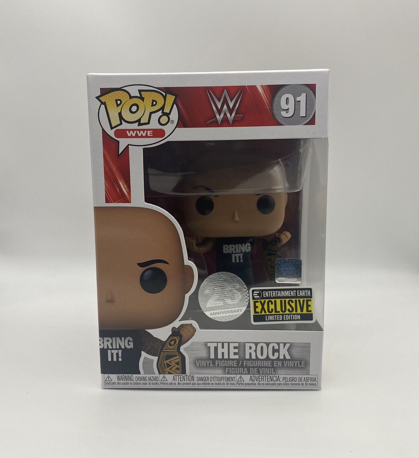 Funko Pop WWE The Rock #91 Entertainment Earth Exclusive 25th Anniversary
