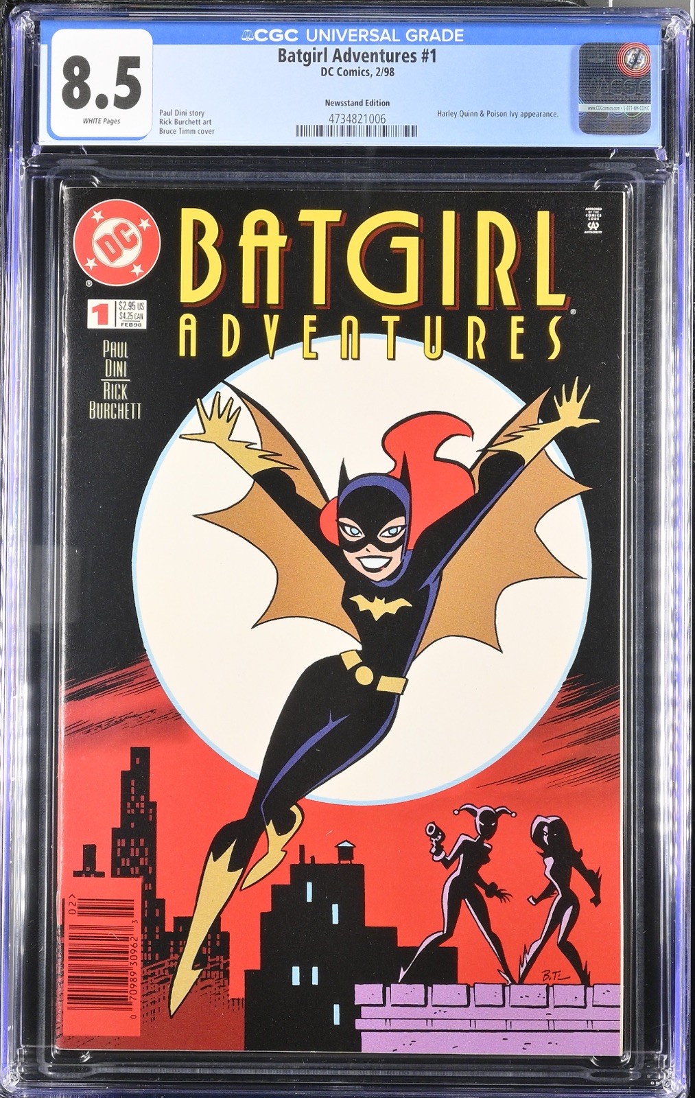 Batgirl Adventures #1 DC Comics 2/98 CGC 8.5 NEWSSTAND Bruce Timm Cover Batgirl Adventures #1 DC Comics 2/98 CGC 8.5 NEWSSTAND Bruce Timm Cover