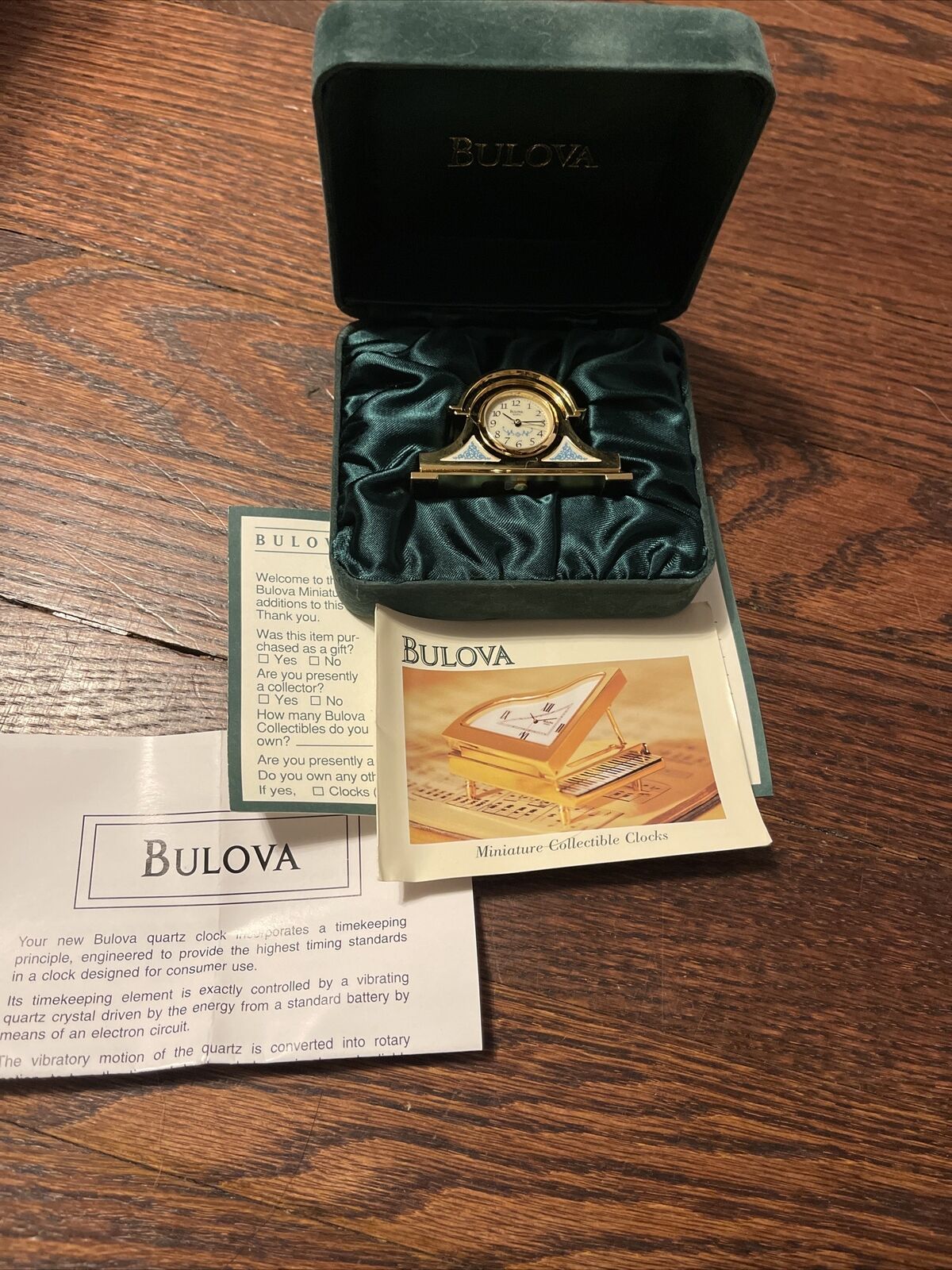 Bulova Grafton Mantle #B0548 Mini Boutique Collectible Clock. Rare New in Box  
