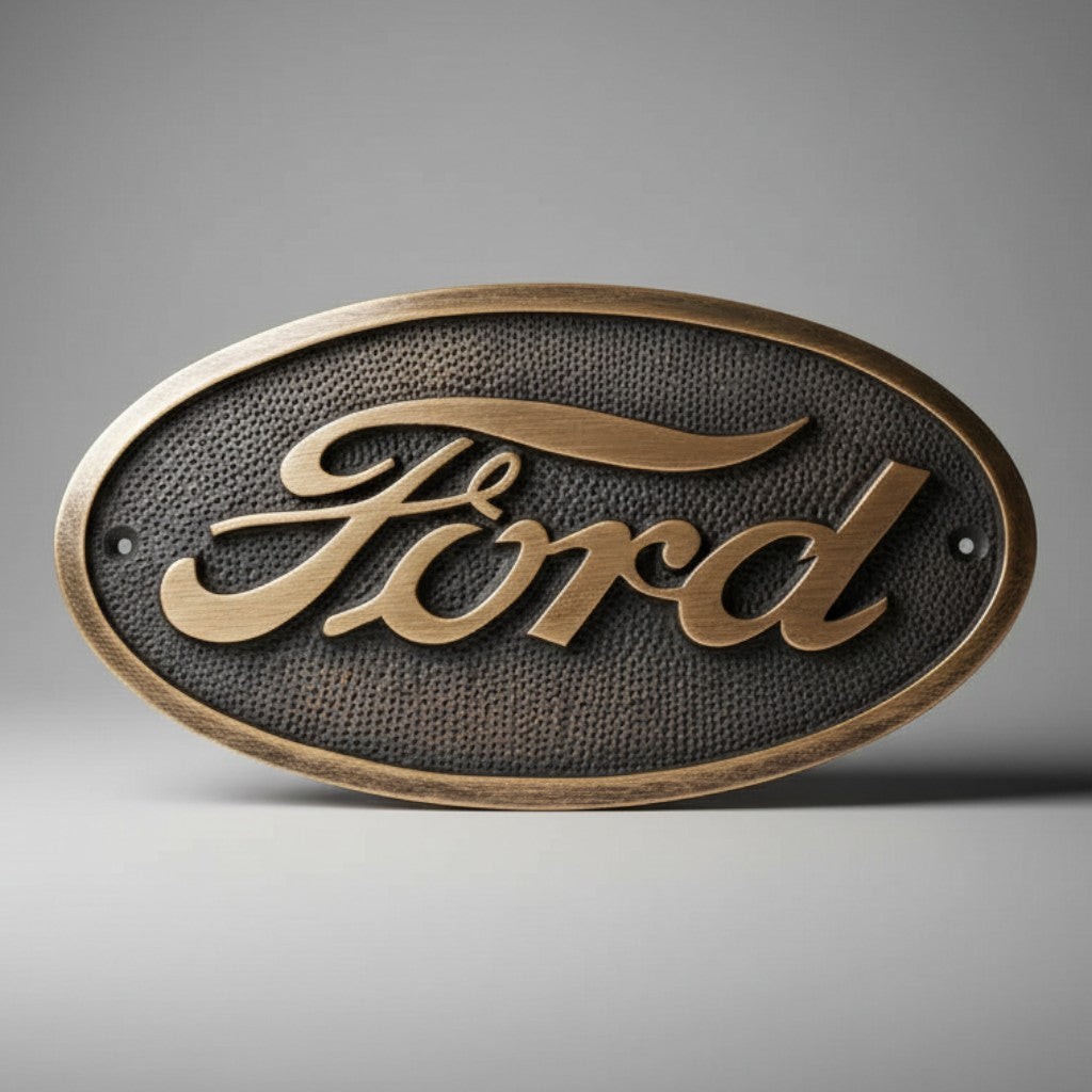 Ford 1903 Solid Brass Embossed Plaque Ford 1903 Solid Brass Embossed Plaque
