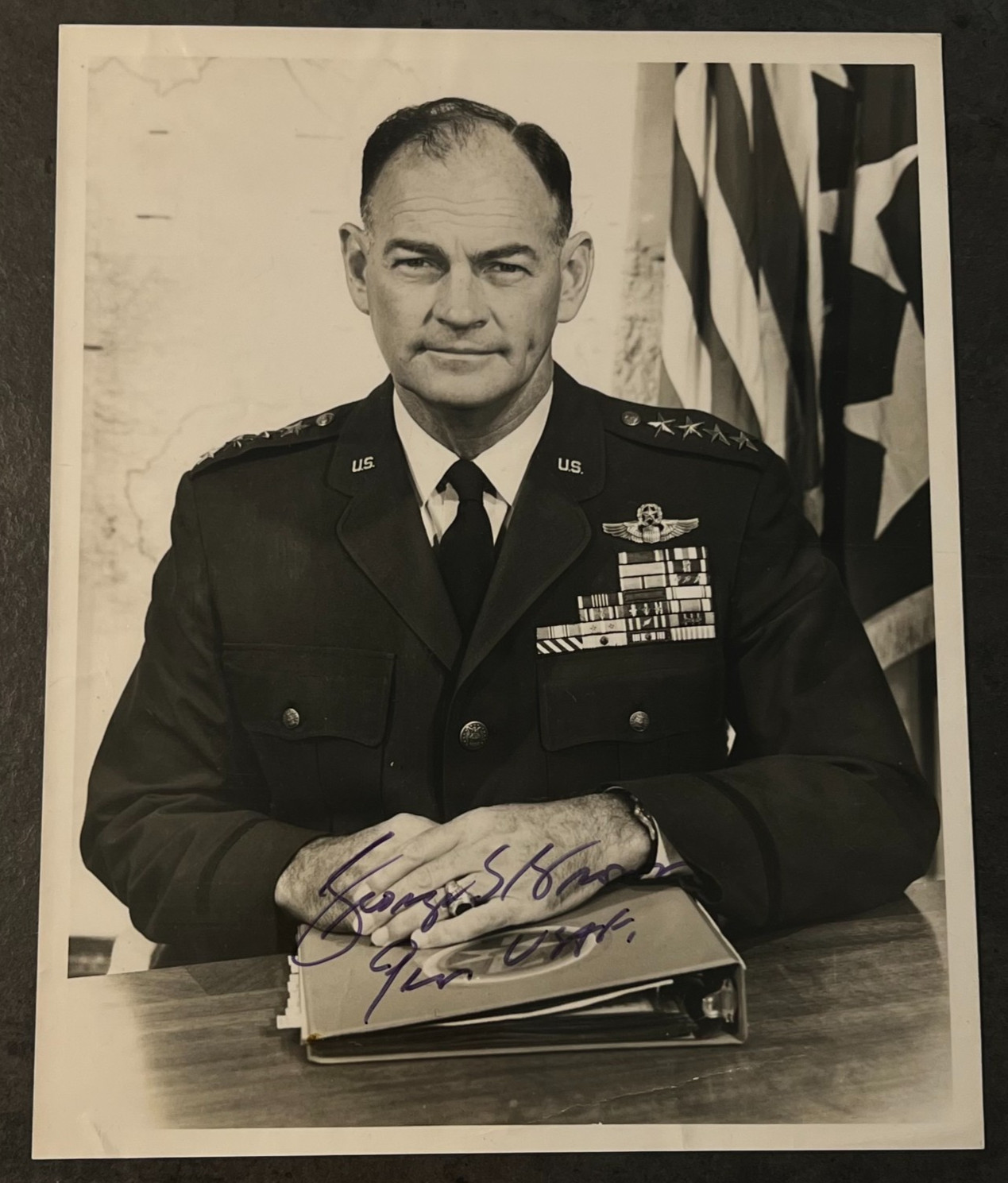Gen George S Brown Signed Photo USAF Chairman Joint Chiefs Autograph Air Force Gen George S Brown Signed Photo USAF Chairman Joint Chiefs Autograph Air Force