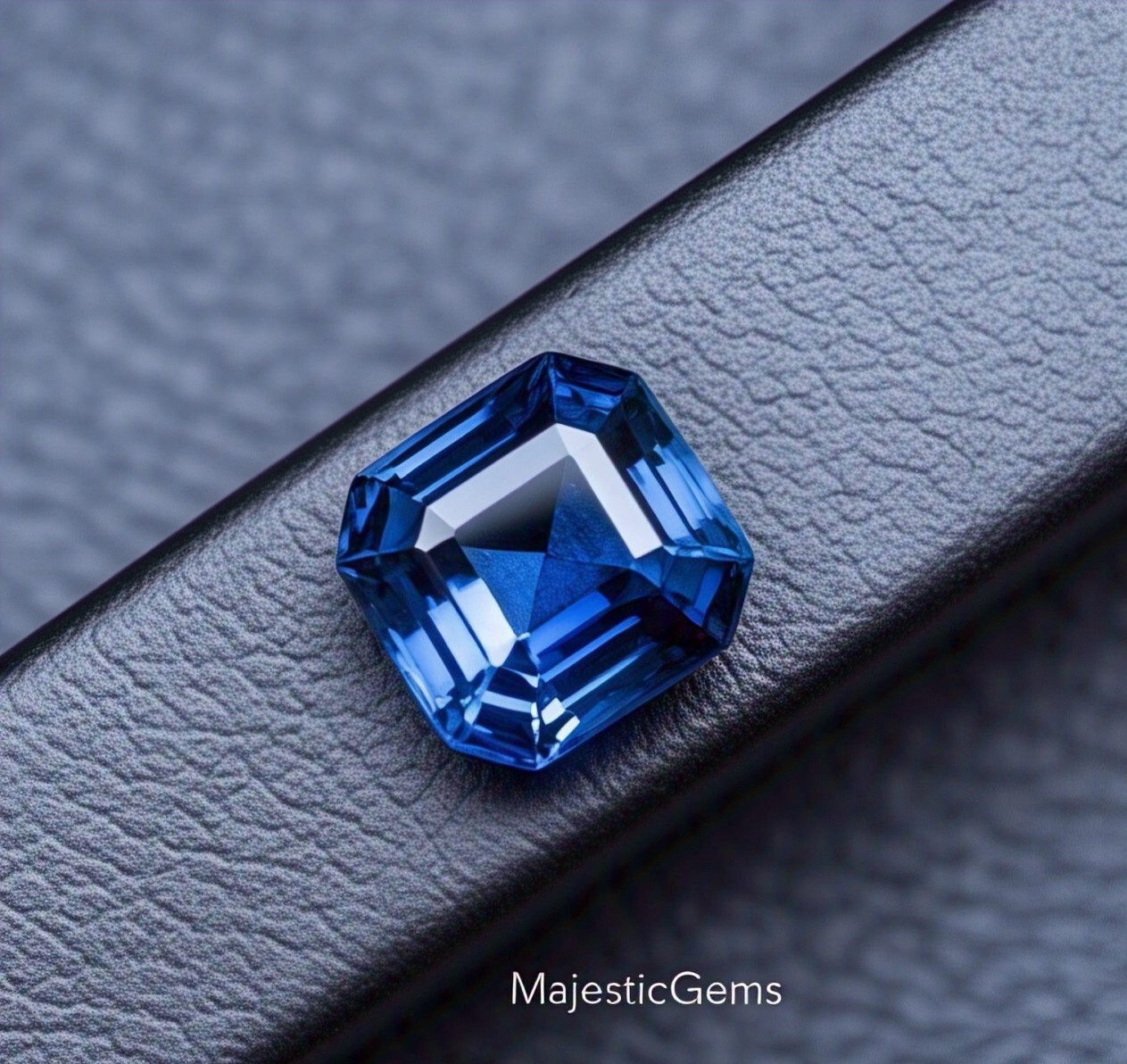 9.15 Ct Certified Natural Flawless Blue Sapphire Cushion Cut Loose Gemstone