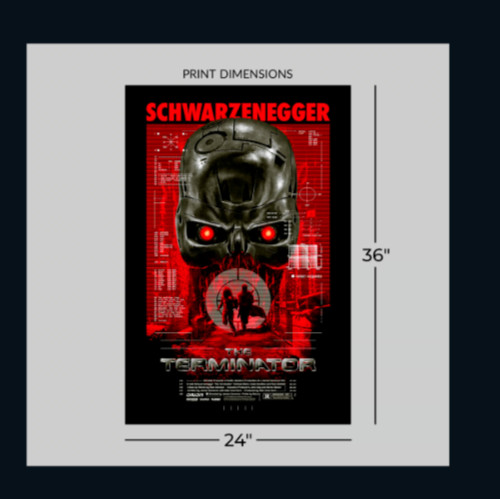 The Terminator Movie Poster Standard Edition Art Print Vice Press-NEW- Free S&H