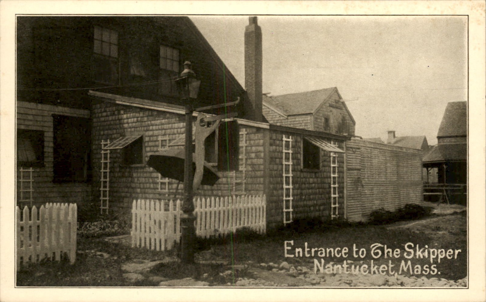 Nantucket MA Entrance to The Skipper c1900s-10s Vintage Postcard bhn Nantucket MA Entrance to The Skipper c1900s-10s Vintage Postcard bhn