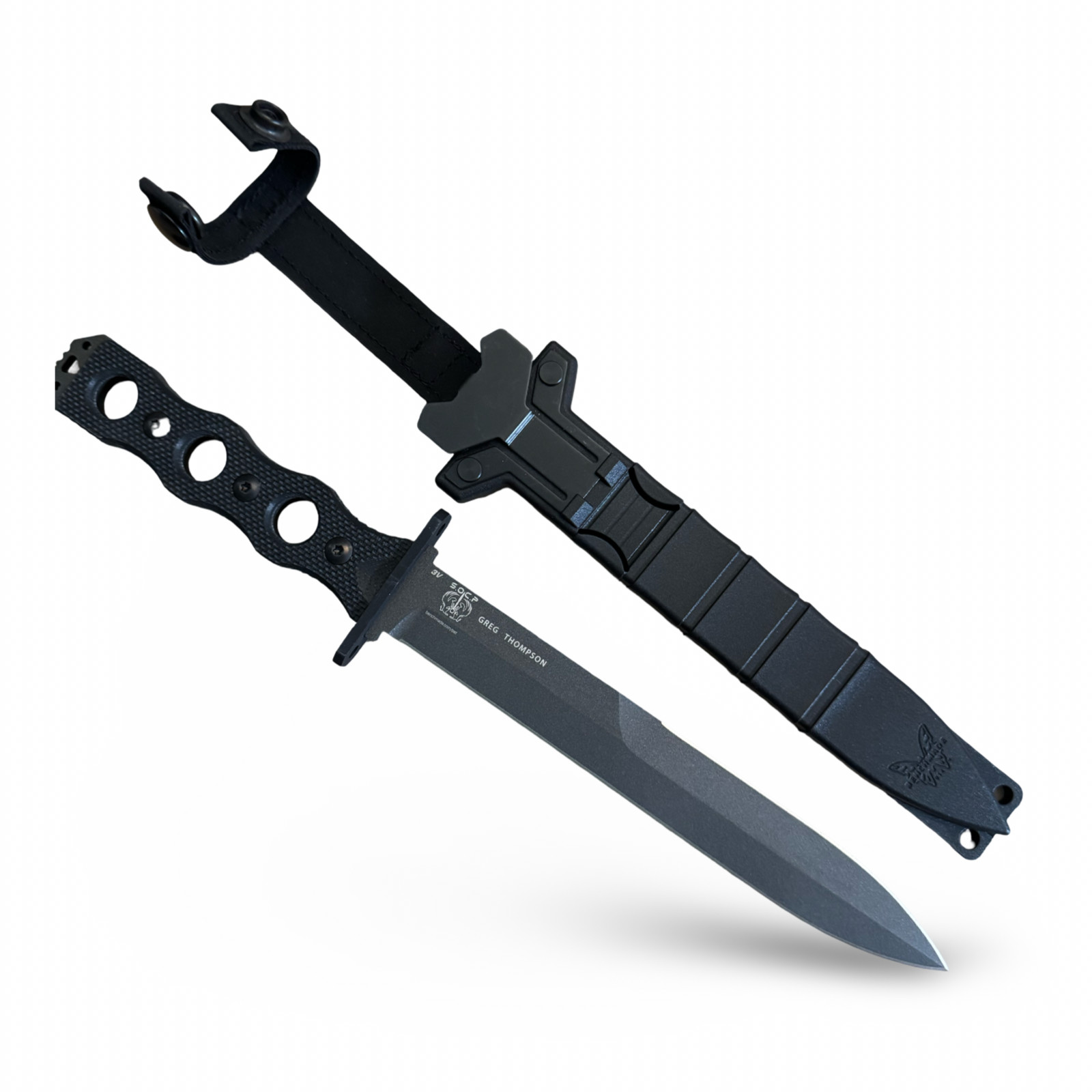NEW Benchmade 185BK SOCP Fixed Blade Knife with Sheath NEW Benchmade 185BK SOCP Fixed Blade Knife with Sheath