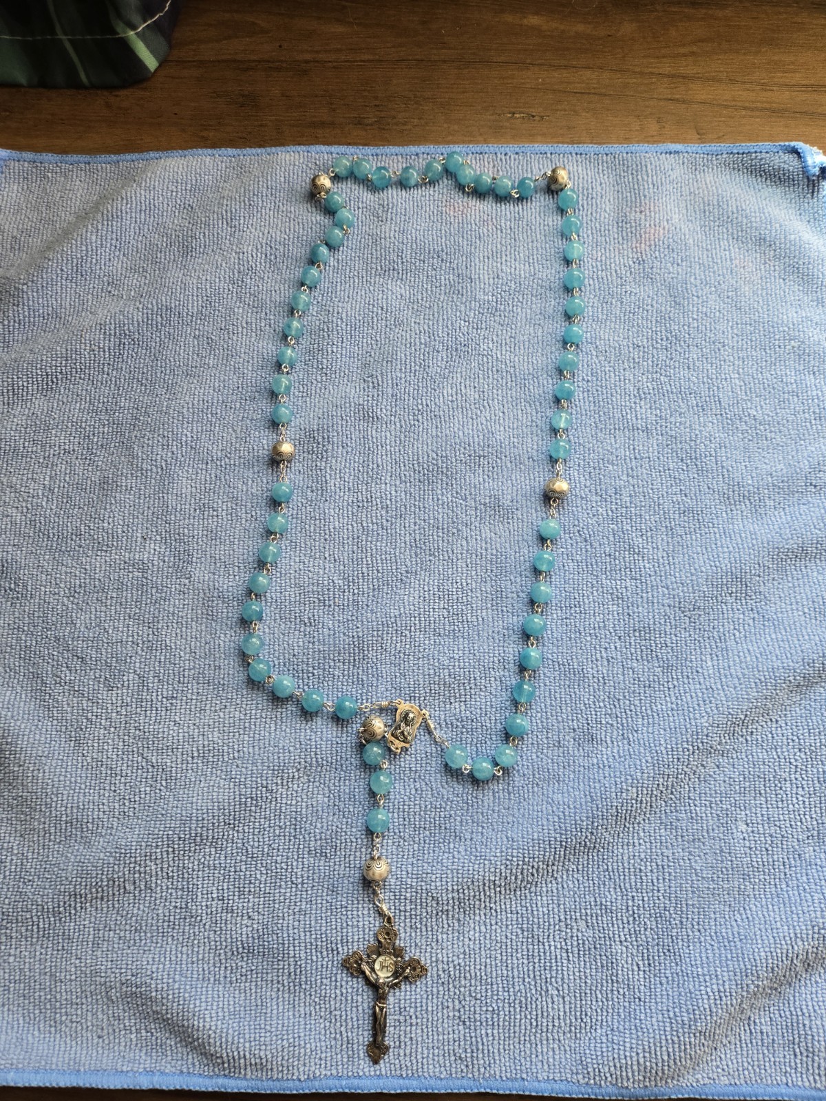 Genuine 925 silver rosary. Genuine 925 silver rosary.