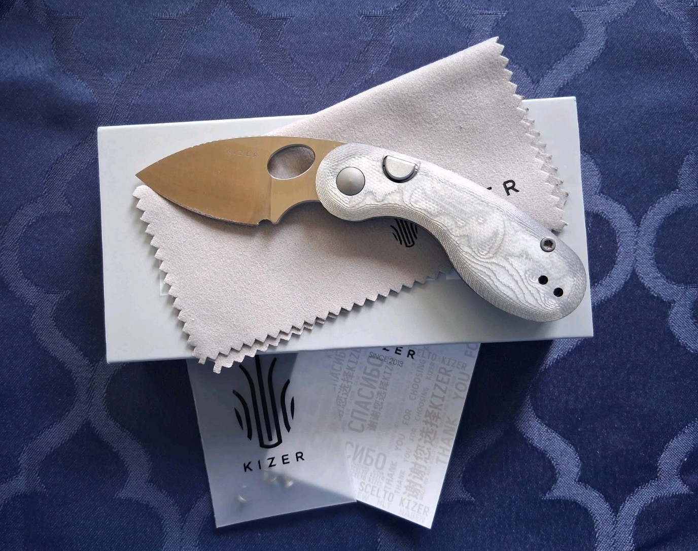 *NEW*🔥 KIZER - Microbe Folding Knife w/14C28N Blade & Aluminum Foil G10 Handle *NEW*🔥 KIZER - Microbe Folding Knife w/14C28N Blade & Aluminum Foil G10 Handle