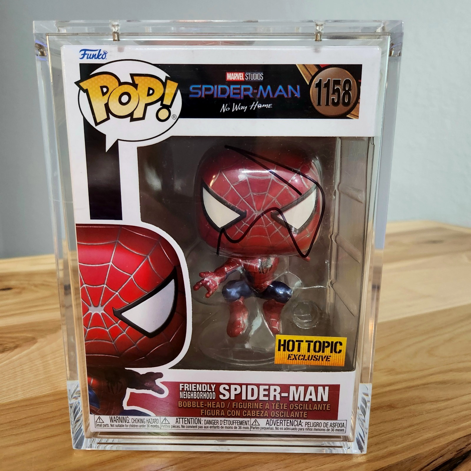 ⭐SPIDERMAN FUNKO: Tobey Maguire signed SPIDER-MAN #1158 Hot Topic windo-swap JSA ⭐SPIDERMAN FUNKO: Tobey Maguire signed SPIDER-MAN #1158 Hot Topic windo-swap JSA