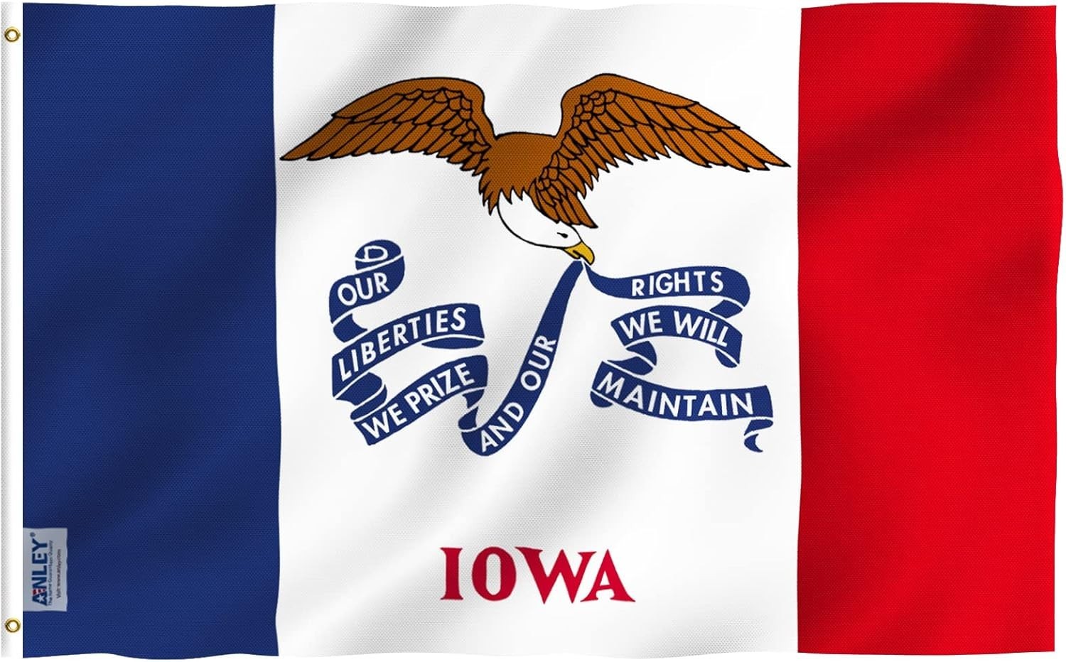 Anley Fly Breeze 3x5 Foot Iowa State Flag - Iowa IA Flags Polyester Anley Fly Breeze 3x5 Foot Iowa State Flag - Iowa IA Flags Polyester
