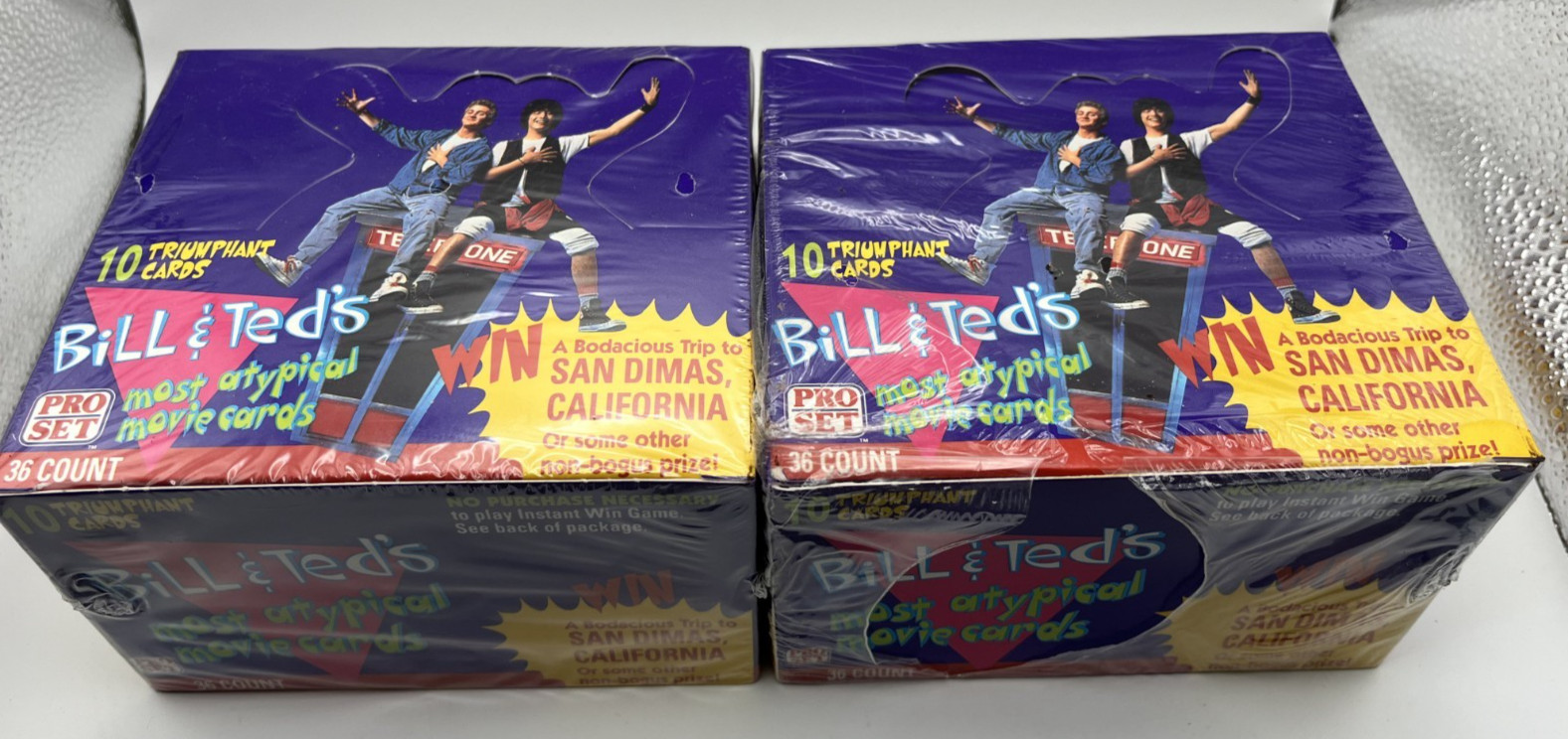 2X 1991 Pro Set Bill & Teds Excellent Adventure Factory Sealed Box Lot Movie 🔥 2X 1991 Pro Set Bill & Teds Excellent Adventure Factory Sealed Box Lot Movie 🔥