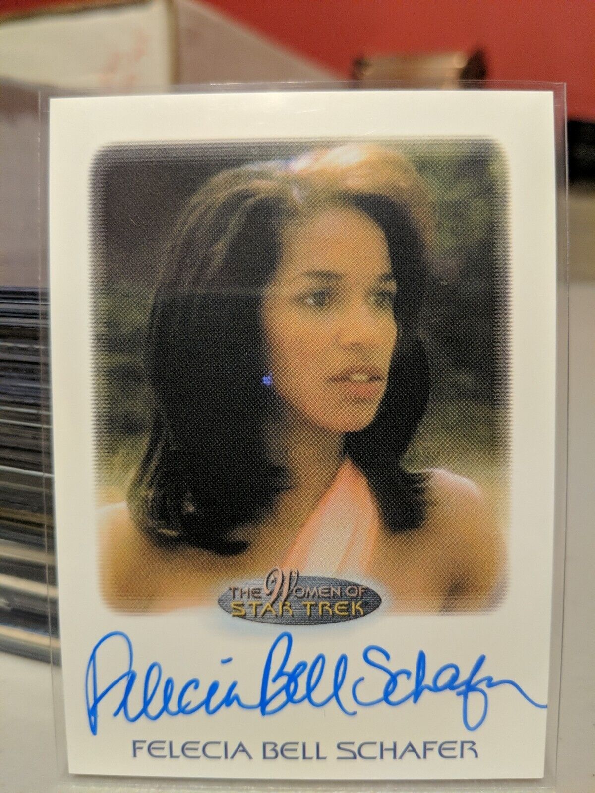 Women Of Star Trek 2010 Felecia Bell Schafer Autograph Card as Jennifer Sisko 