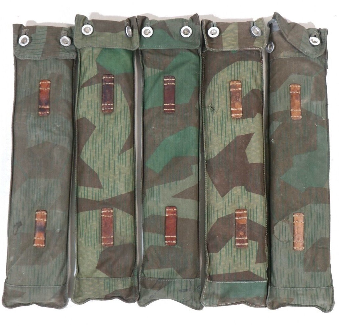 Authentic Swiss WWII Army Tent Pole Stake Set German Splinter Camo WW2 Zeltbahn Authentic Swiss WWII Army Tent Pole Stake Set German Splinter Camo WW2 Zeltbahn
