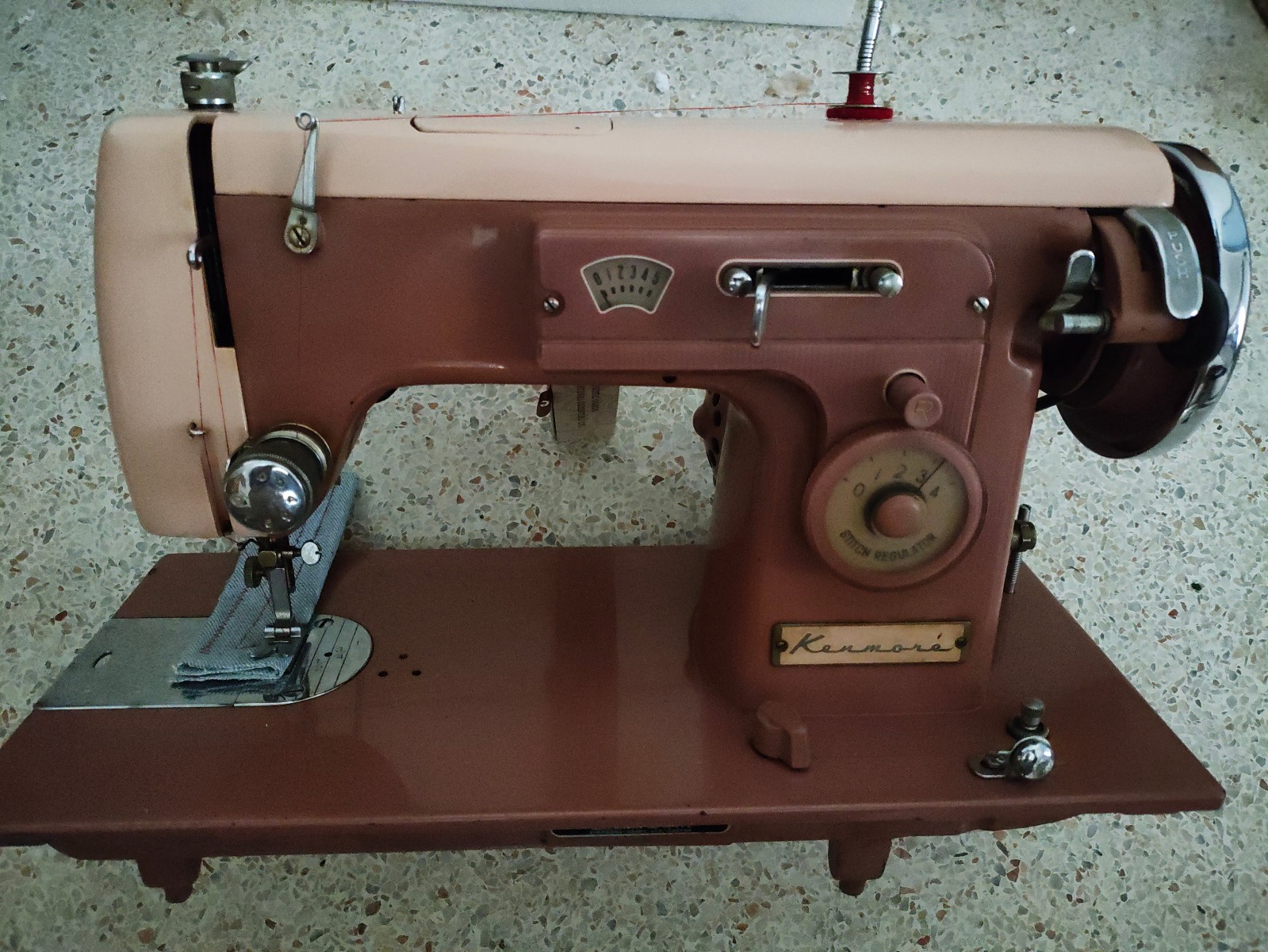 KENMORE Sears Vintage Sewing Machine 158.353 Pedal +Manual + Accessories Works KENMORE Sears Vintage Sewing Machine 158.353 Pedal +Manual + Accessories Works