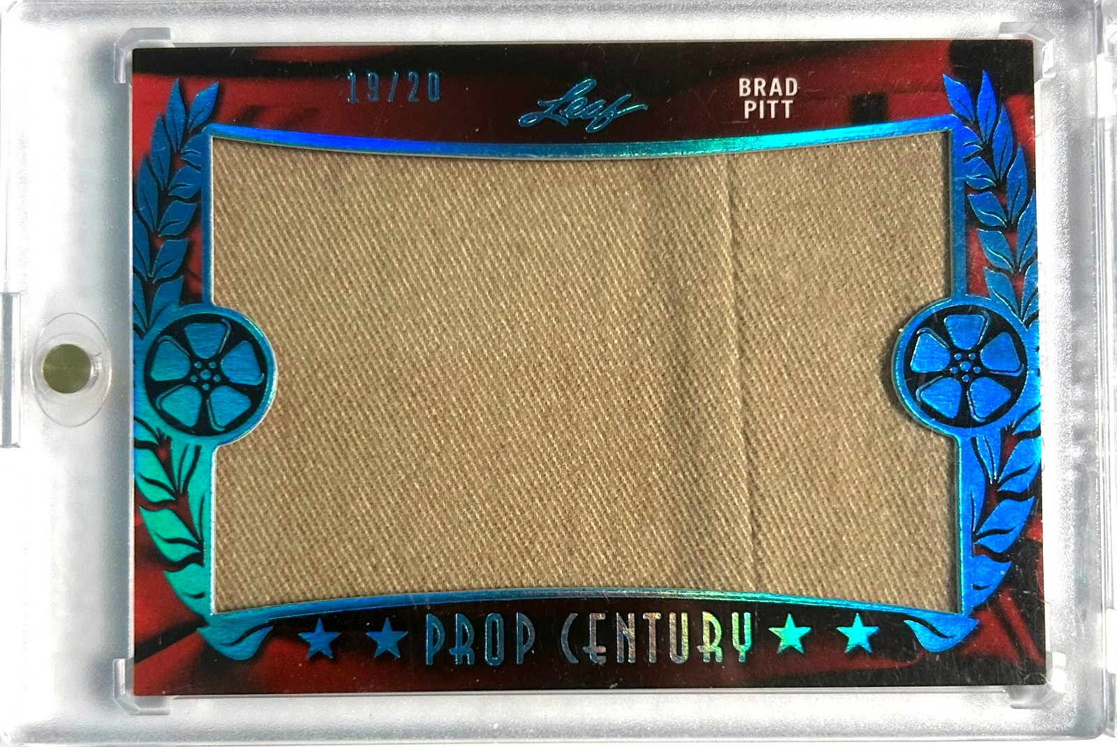 2017 Leaf Prop Century Actor Worn BRAD PITT Wardrobe Relic PC-07 19/20