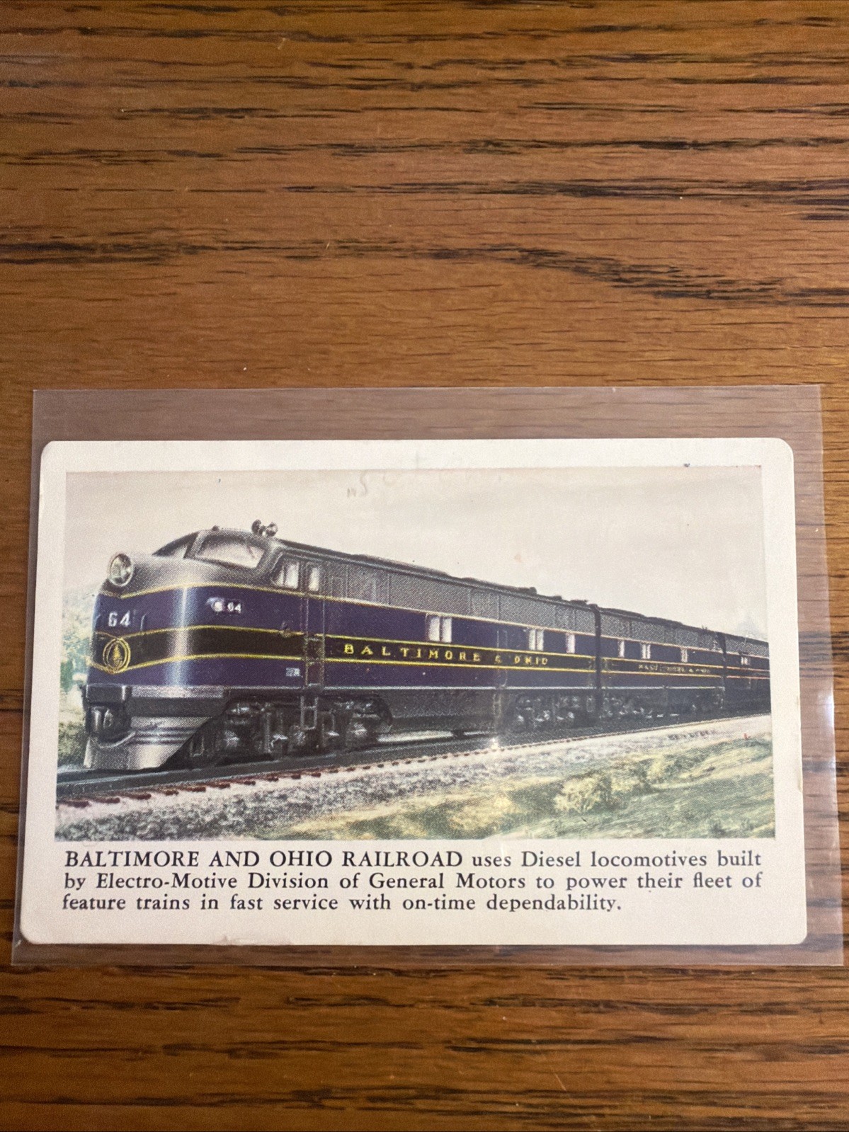 1949 Baltimore And Ohio Railroad Calendar Card 1949 Baltimore And Ohio Railroad Calendar Card