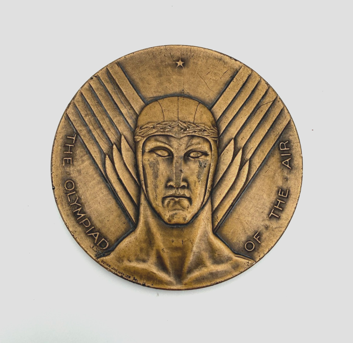 Olympiad Of The Air National Air Races Chicago Illinois Bronze Art Deco Medal Olympiad Of The Air National Air Races Chicago Illinois Bronze Art Deco Medal