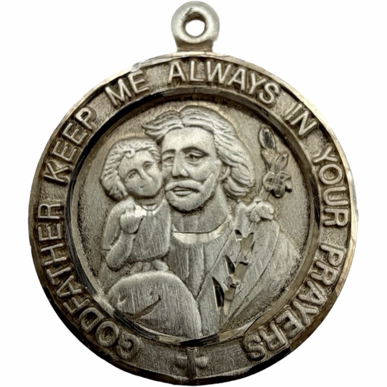 Creed Sterling Silver St Joseph Child Jesus Catholic Medal Pendant Godfather Creed Sterling Silver St Joseph Child Jesus Catholic Medal Pendant Godfather