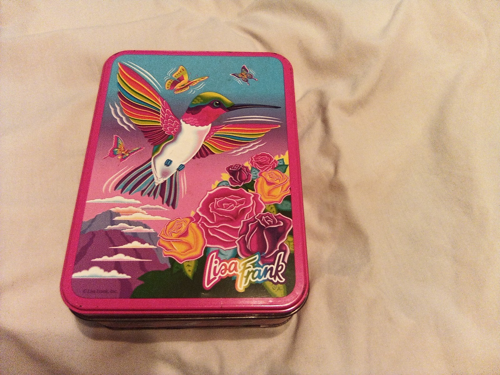  Vintage Lisa Frank - Hummingbird tin box