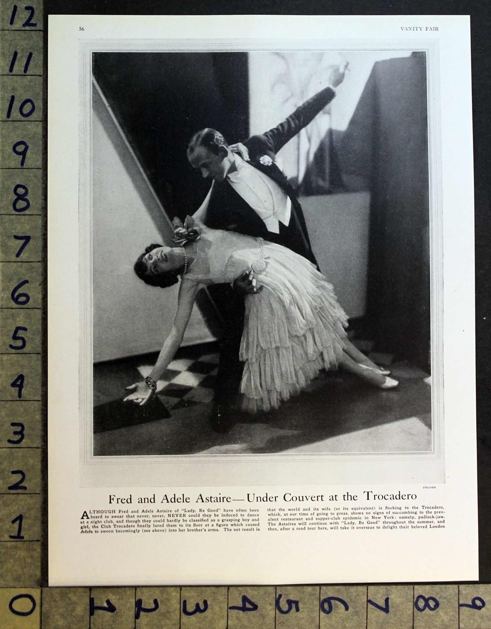 1925 ADELE FRED ASTAIRE TROCADERO DANCER LADY BE GOOD PHOTO INSERT PRINT FC9382 1925 ADELE FRED ASTAIRE TROCADERO DANCER LADY BE GOOD PHOTO INSERT PRINT FC9382