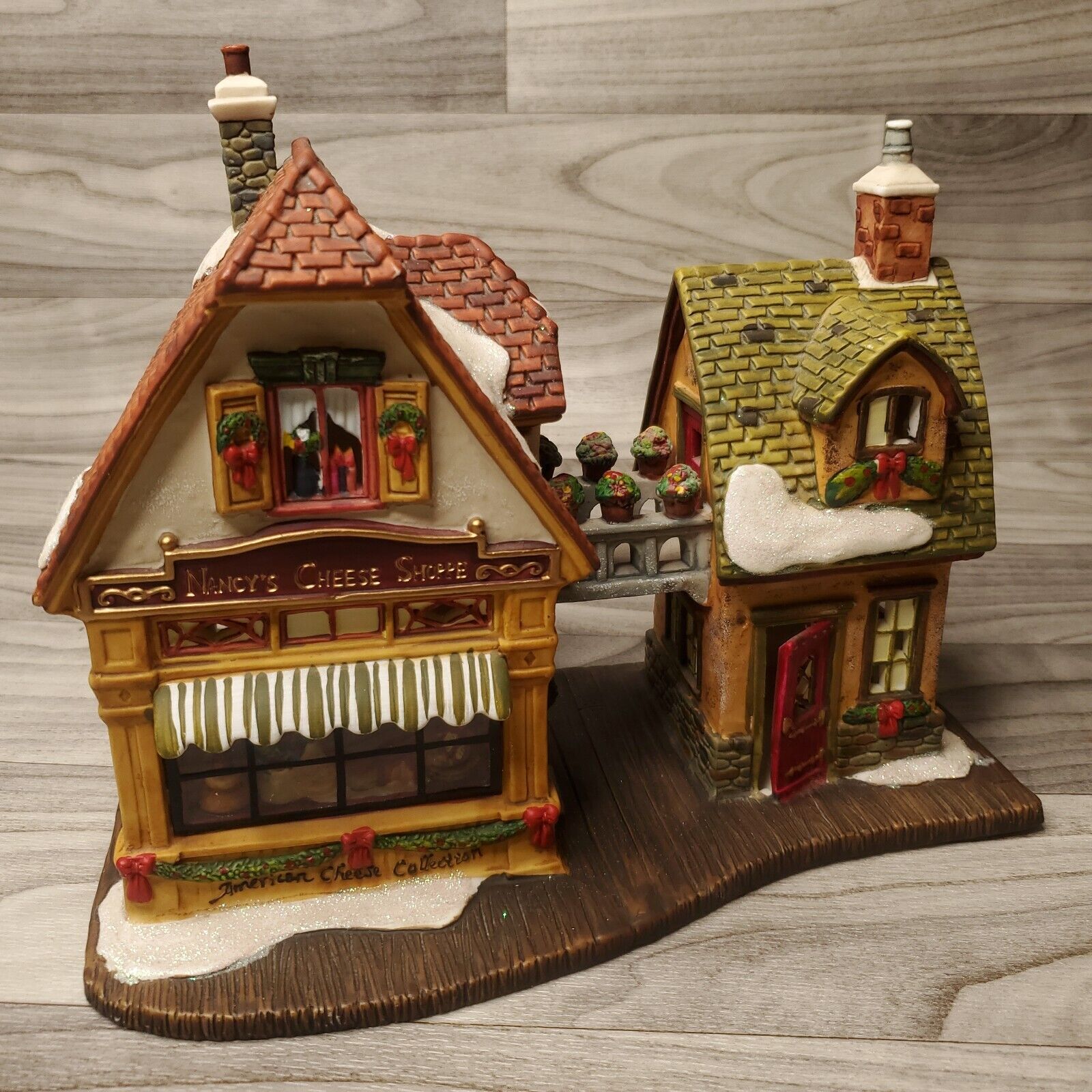 Vintage Wal-Mart Village Collectibles Nancy's Cheese Shoppe Lighted House