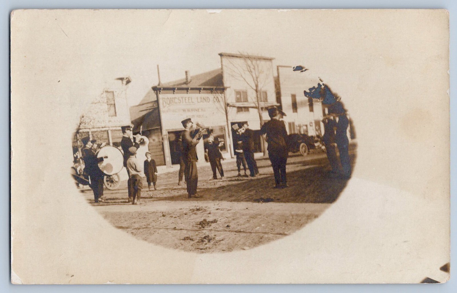 Bonesteel South Dakota SD Parade Land Co Baseball Real Photo Postcard RPPC 1913 Bonesteel South Dakota SD Parade Land Co Baseball Real Photo Postcard RPPC 1913