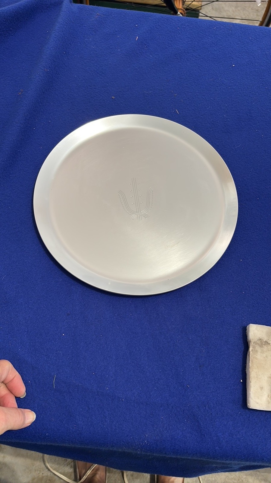 Vintage Kensington Aluminum Lurell Guild Serving Tray.   MCM
