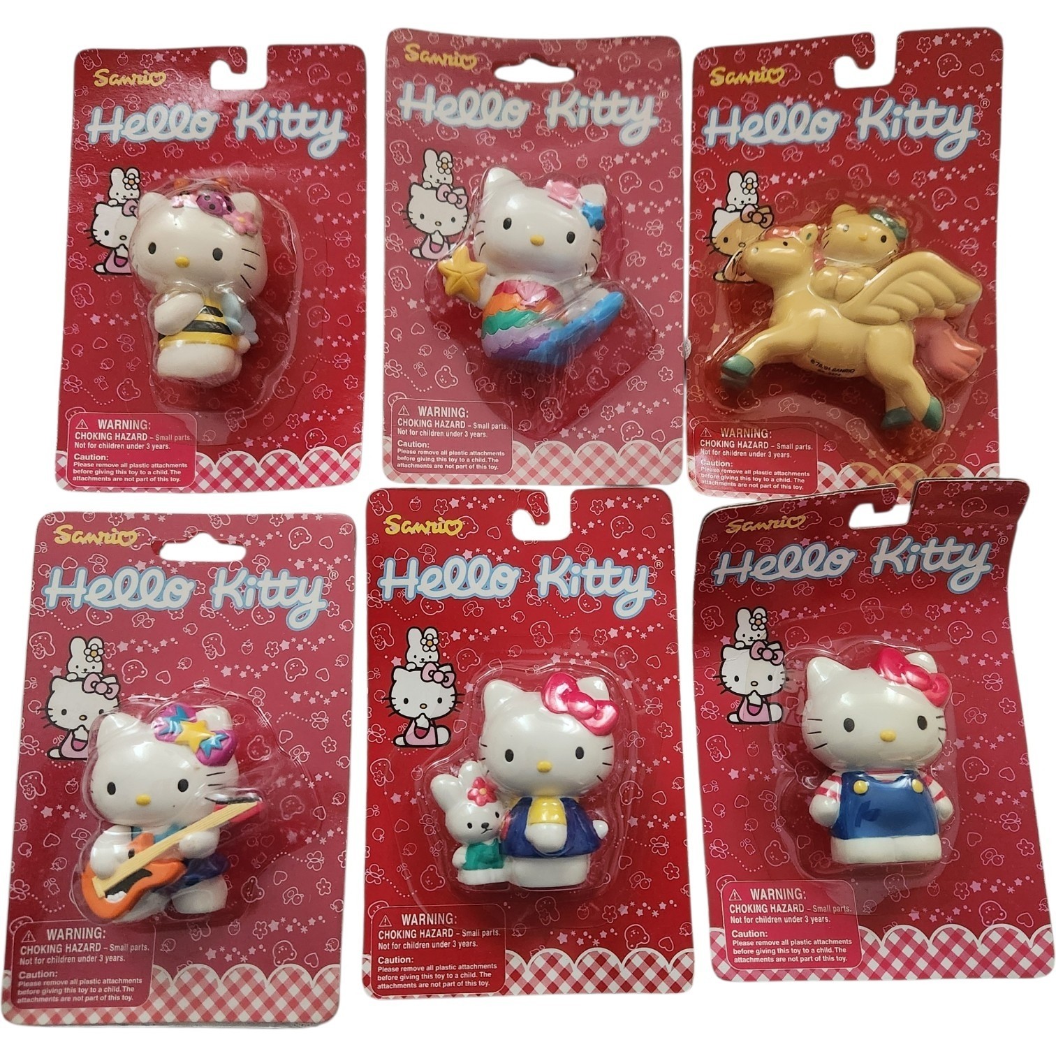 Vintage 2001 Sanrio Hello Kitty Figures Lot of 6 Sealed NIP Y2K Kawaii Vintage 2001 Sanrio Hello Kitty Figures Lot of 6 Sealed NIP Y2K Kawaii