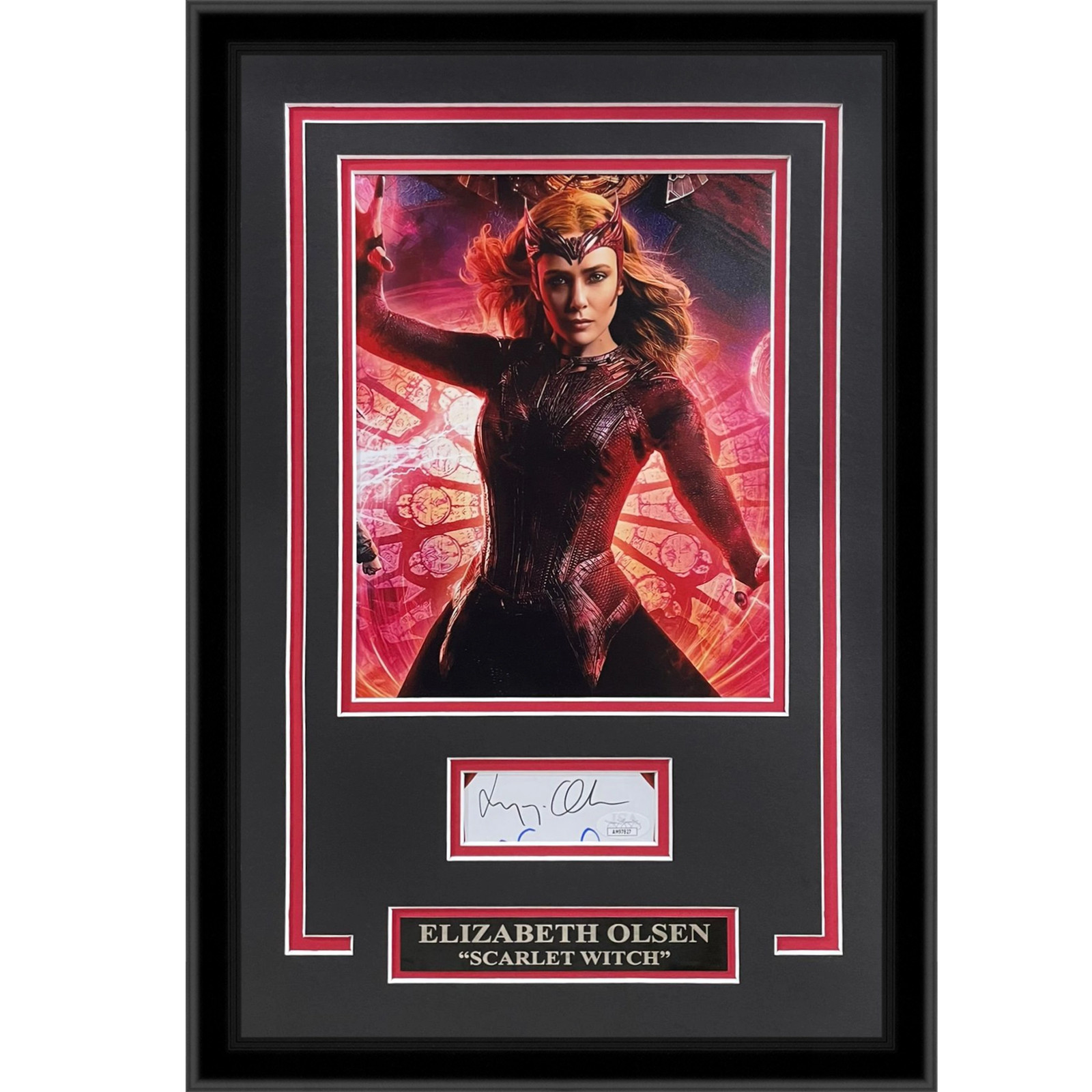 Elizabeth Olsen AKA Scarlet Witch Autographed Marvel "Signature Series" Frame -