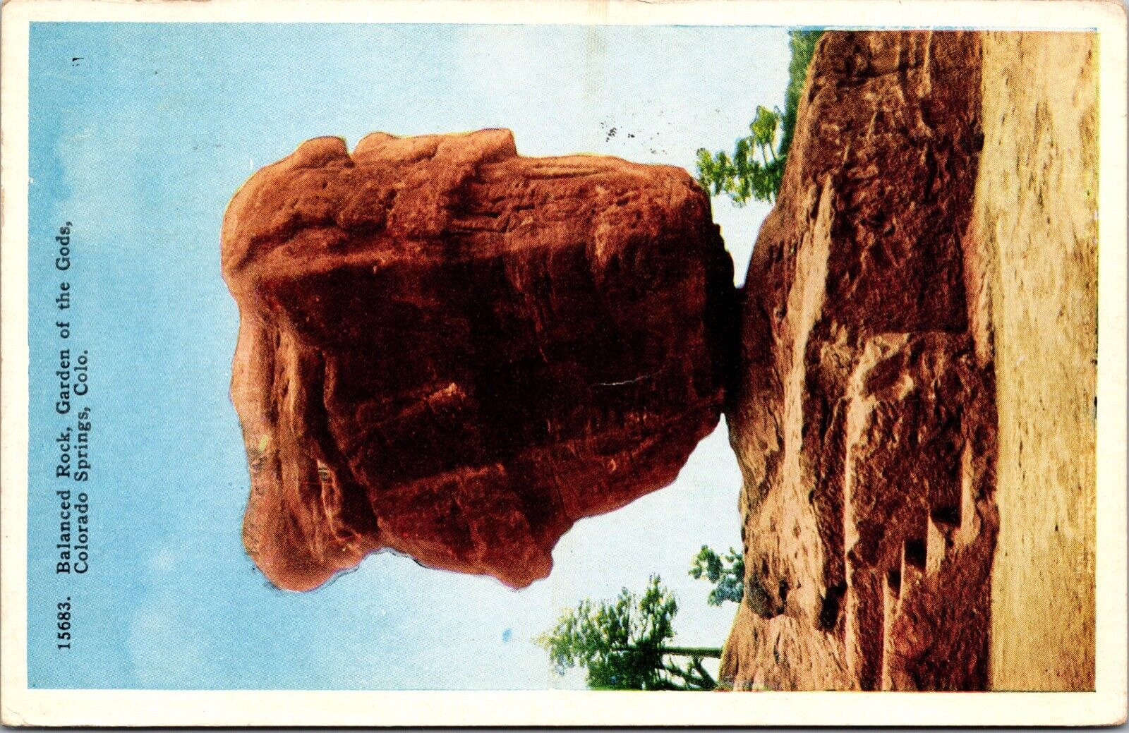 Balanced Rock Garden of the Gods Colorado Springs Colorado Postcard