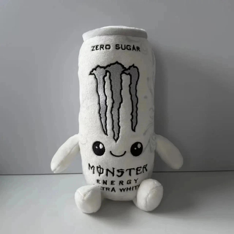 Monster Energy Zero Sugar White Can Plush Toy Stuffed Doll Soft Gift CW Monster Energy Zero Sugar White Can Plush Toy Stuffed Doll Soft Gift CW