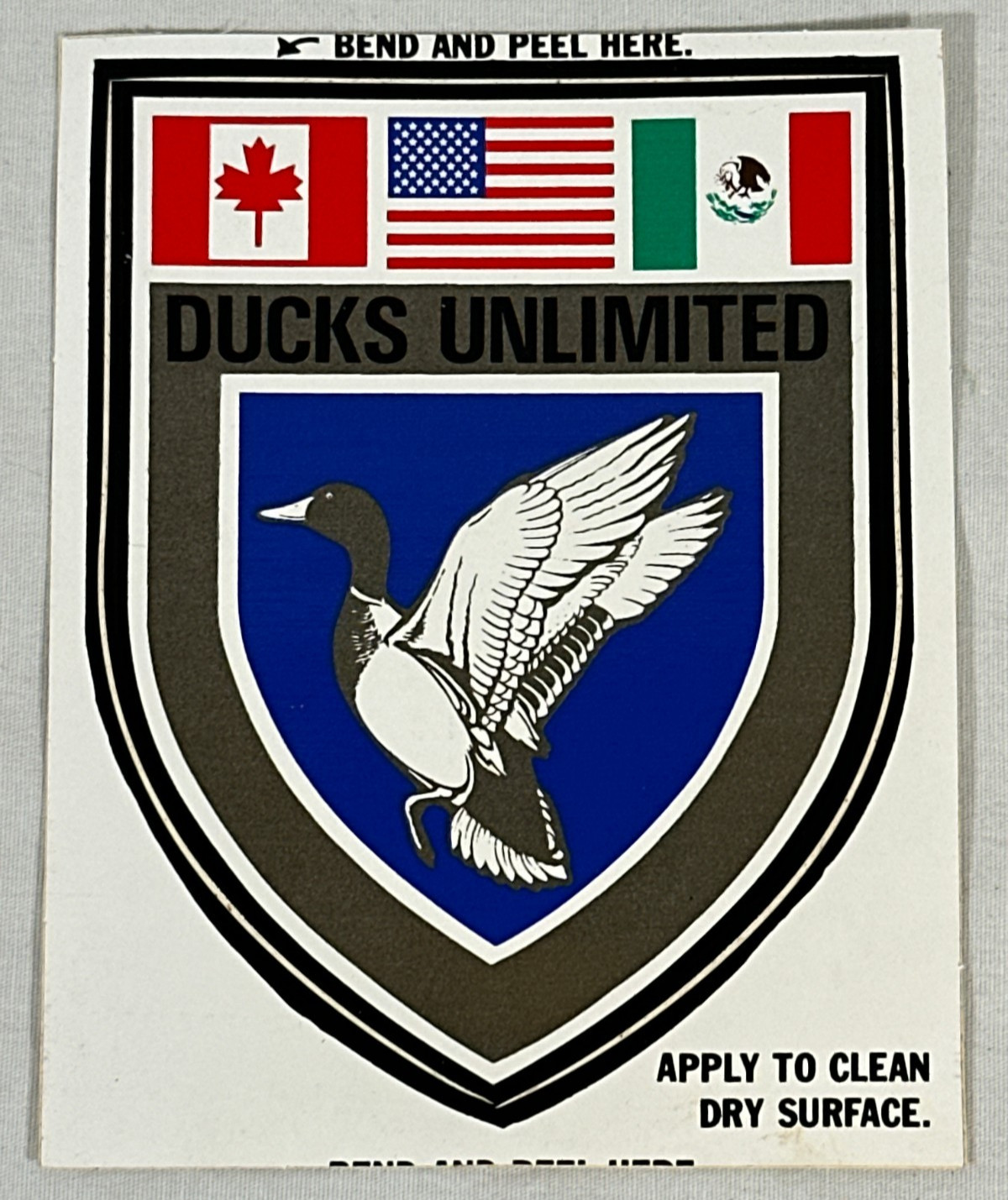 Vintage (1985) Ducks Unlimited (DU) Member Hunting Advertising Sticker Decal