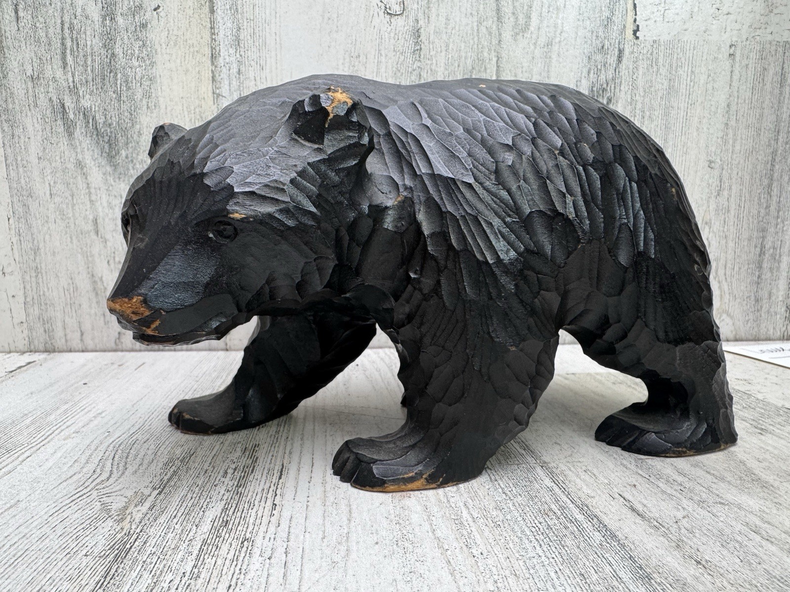 Vintage Japanese BEAR Kibori Kuma Hand Carved Wood 7” Folk Art Signed RARE Vintage Japanese BEAR Kibori Kuma Hand Carved Wood 7” Folk Art Signed RARE