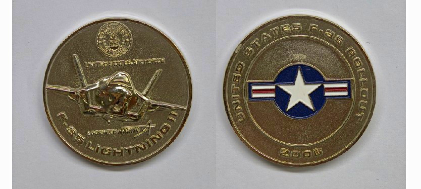 F-35 Lightning II 2006 Rollout Challenge Coin Rare Collectible and Vintage F-35 Lightning II 2006 Rollout Challenge Coin Rare Collectible and Vintage