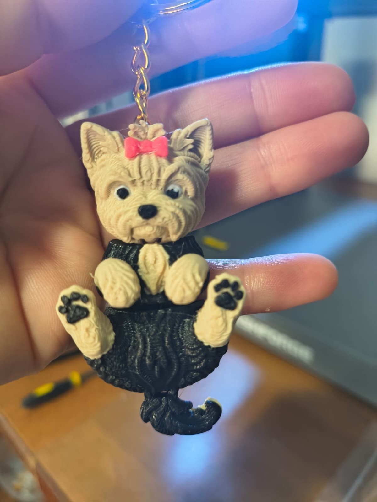 Yorkshire Terrier Keychain, Yorkie Dog Keychain, Cute 3D Printed Dog, Yorkie Gif Yorkshire Terrier Keychain, Yorkie Dog Keychain, Cute 3D Printed Dog, Yorkie Gif