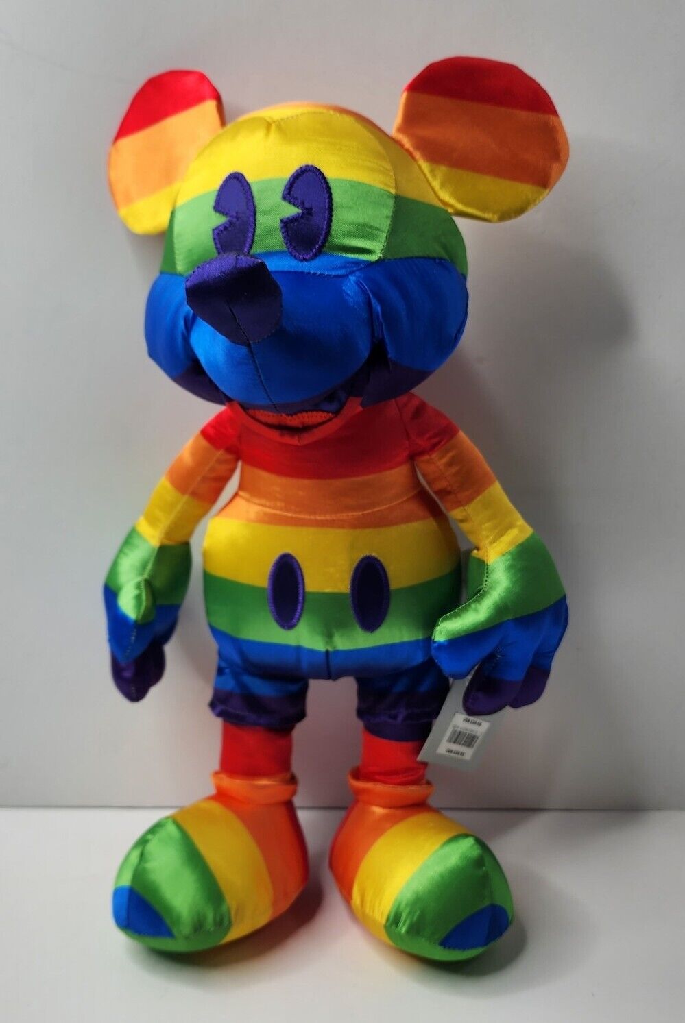 2019 Disney Mickey Mouse Plush - Rainbow/Pride - New w/ Tags 