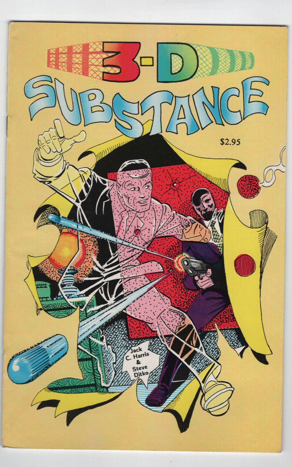 3-D SUBSTANCE #1 Steve Ditko w/Glasses 1990 3D Zone Publishing Indy Comics